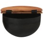Mesa de centro de madera maciza reciclada negra 50x27 cm en Mesas de centro | Comprar online en Foru.es