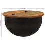 Mesa de centro de madera maciza reciclada negra 50x27 cm en Mesas de centro | Comprar online en Foru.es