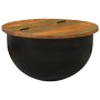 Mesa de centro de madera maciza reciclada negra 50x27 cm en Mesas de centro | Comprar online en Foru.es