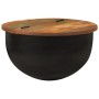 Mesa de centro de madera maciza reciclada negra 50x27 cm en Mesas de centro | Comprar online en Foru.es