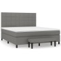 Cama box spring con colchón tela gris oscuro 180x200 cm de vidaXL, Camas y somieres - Ref: Foro24-3136614, Precio: 669,57 €, ...