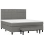 Cama box spring con colchón tela gris oscuro 180x200 cm de vidaXL, Camas y somieres - Ref: Foro24-3136614, Precio: 669,57 €, ...