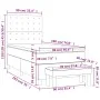 Box spring bed with light gray fabric mattress 90x190 cm by vidaXL, Beds and slatted bases - Ref: Foro24-3136877, Price: 343,...