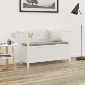 Banco madera maciza abeto blanco 107x45x75,5 cm en Bancos para recibidores y almacenamiento | Comprar online en Foru.es