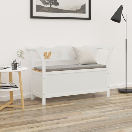 Banco madera maciza abeto blanco 107x45x75,5 cm en Bancos para recibidores y almacenamiento | Comprar online en Foru.es