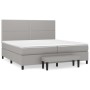 Cama box spring con colchón tela gris claro 200x200 cm de vidaXL, Camas y somieres - Ref: Foro24-3136541, Precio: 762,36 €, D...