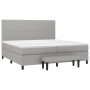 Cama box spring con colchón tela gris claro 200x200 cm de vidaXL, Camas y somieres - Ref: Foro24-3136541, Precio: 762,36 €, D...