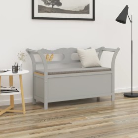 Banco madera maciza de abeto gris 107x45x75,5 cm en Bancos para recibidores y almacenamiento | Comprar online en Foru.es