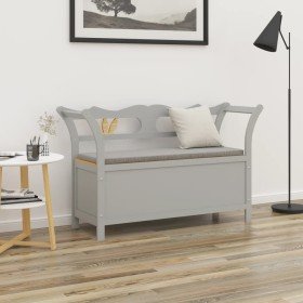 Banco madera maciza de abeto gris 107x45x75,5 cm en Bancos para recibidores y almacenamiento | Comprar online en Foru.es