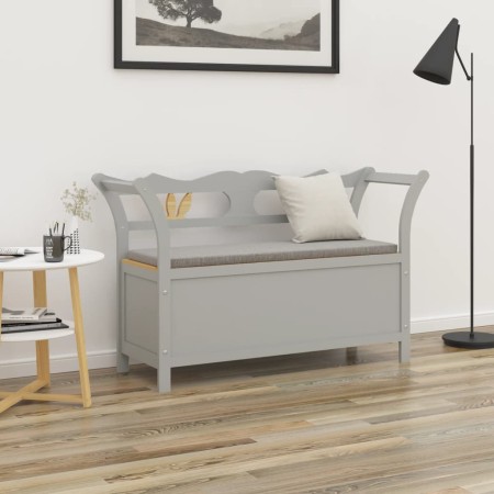 Banco madera maciza de abeto gris 107x45x75,5 cm en Bancos para recibidores y almacenamiento | Comprar online en Foru.es