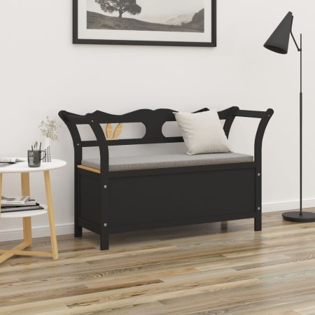 Banco madera maciza de abeto negro 107x45x75,5 cm en Bancos para recibidores y almacenamiento | Comprar online en Foru.es