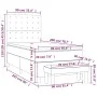Box spring bed with blue fabric mattress 90x200 cm by vidaXL, Beds and slatted bases - Ref: Foro24-3136891, Price: 369,80 €, ...