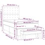 Cama box spring con colchón tela azul 90x200 cm de vidaXL, Camas y somieres - Ref: Foro24-3136891, Precio: 375,05 €, Descuent...