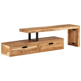 Mueble de TV (118-200) x 30x40 cm Madera maciza de acacia en Muebles TV | Comprar online en Foru.es
