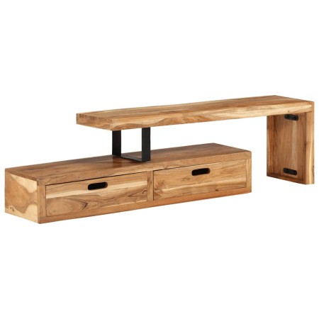 Mueble de TV (118-200) x 30x40 cm Madera maciza de acacia en Muebles TV | Comprar online en Foru.es
