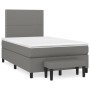 Cama box spring con colchón tela gris oscuro 120x200 cm de vidaXL, Camas y somieres - Ref: Foro24-3136502, Precio: 445,63 €, ...