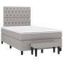 Cama box spring con colchón tela gris claro 120x200 cm de vidaXL, Camas y somieres - Ref: Foro24-3136821, Precio: 435,65 €, D...