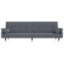 Sofá cama con cojines terciopelo gris oscuro en Sofás | Comprar online en Foru.es