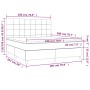 Cama box spring colchón y LED terciopelo gris claro 180x200 cm de vidaXL, Camas y somieres - Ref: Foro24-3136137, Precio: 585...