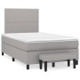 Cama box spring con colchón tela gris claro 120x200 cm de vidaXL, Camas y somieres - Ref: Foro24-3136501, Precio: 428,39 €, D...
