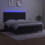 Cama box spring colchón y LED terciopelo negro 180x200 cm de vidaXL, Camas y somieres - Ref: Foro24-3136259, Precio: 603,64 €...