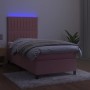 Cama box spring colchón y LED terciopelo rosa 80x200 cm de vidaXL, Camas y somieres - Ref: Foro24-3136214, Precio: 319,57 €, ...