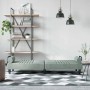 Sofá cama con reposabrazos terciopelo gris claro en Sofás | Comprar online en Foru.es