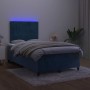 Cama box spring colchón y LED terciopelo azul oscuro 120x200 cm de vidaXL, Camas y somieres - Ref: Foro24-3136237, Precio: 41...