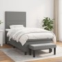 Cama box spring con colchón tela gris oscuro 100x200 cm de vidaXL, Camas y somieres - Ref: Foro24-3136494, Precio: 375,16 €, ...