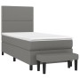 Cama box spring con colchón tela gris oscuro 100x200 cm de vidaXL, Camas y somieres - Ref: Foro24-3136494, Precio: 375,16 €, ...