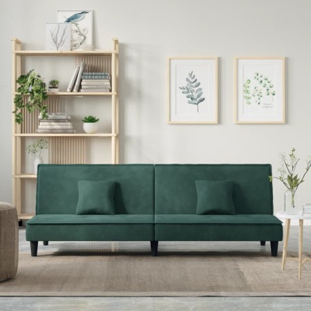 Sofá cama de terciopelo verde oscuro en Sofás | Comprar online en Foru.es