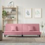Sofá cama terciopelo rosa en Sofás | Comprar online en Foru.es