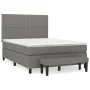 Box spring bed with dark gray fabric mattress 140x190 cm by vidaXL, Beds and slatted bases - Ref: Foro24-3136510, Price: 546,...