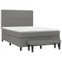 Box spring bed with dark gray fabric mattress 140x190 cm by vidaXL, Beds and slatted bases - Ref: Foro24-3136510, Price: 546,...