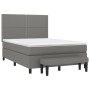 Cama box spring con colchón tela gris oscuro 140x190 cm de vidaXL, Camas y somieres - Ref: Foro24-3136510, Precio: 550,16 €, ...