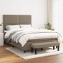 Cama box spring con colchón tela gris taupe 140x200 cm de vidaXL, Camas y somieres - Ref: Foro24-3136521, Precio: 541,34 €, D...