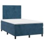 Cama box spring colchón y LED terciopelo azul oscuro 120x200 cm de vidaXL, Camas y somieres - Ref: Foro24-3135997, Precio: 42...