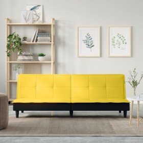 Sofá cama de tela amarillo claro en Sofás | Comprar online en Foru.es