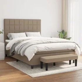 Boxspringbett mit taupegrauer Stoffmatratze 140x200 cm von vidaXL, Betten und Lattenroste - Ref: Foro24-3136601, Preis: 561,0...