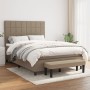 Cama box spring con colchón tela gris taupe 140x200 cm de vidaXL, Camas y somieres - Ref: Foro24-3136601, Precio: 551,61 €, D...
