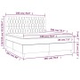 Cama box spring colchón y LED terciopelo azul oscuro 180x200 cm de vidaXL, Camas y somieres - Ref: Foro24-3136321, Precio: 67...