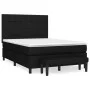 Box spring bed with black fabric mattress 140x190 cm by vidaXL, Beds and slatted bases - Ref: Foro24-3136591, Price: 527,66 €...