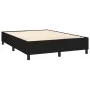 Box spring bed with black fabric mattress 140x190 cm by vidaXL, Beds and slatted bases - Ref: Foro24-3136591, Price: 527,66 €...