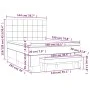 Box spring bed with black fabric mattress 140x190 cm by vidaXL, Beds and slatted bases - Ref: Foro24-3136591, Price: 527,66 €...