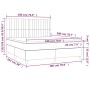 Cama box spring colchón y LED terciopelo azul oscuro 180x200 cm de vidaXL, Camas y somieres - Ref: Foro24-3136261, Precio: 64...