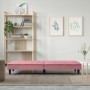 Sofá cama con portavasos terciopelo rosa en Sofás | Comprar online en Foru.es