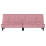 Sofá cama con portavasos terciopelo rosa en Sofás | Comprar online en Foru.es