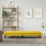 Sofá cama con portavasos terciopelo amarillo en Sofás | Comprar online en Foru.es