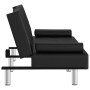 Sofá cama con portavasos cuero sintético negro en Sofás | Comprar online en Foru.es