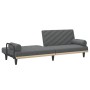 Sofá cama con reposabrazos tela gris oscuro en Sofás | Comprar online en Foru.es
